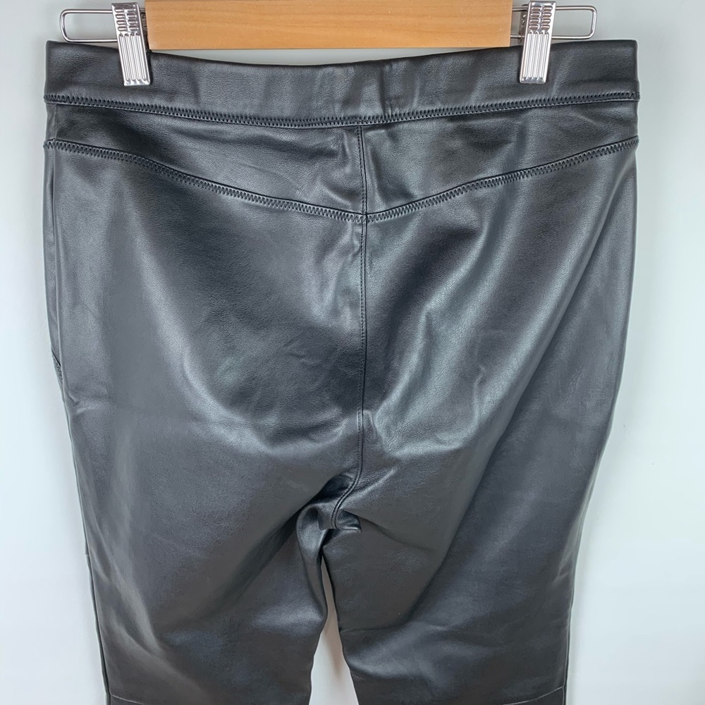 Free People Moto Black Vegan Leather Leggings - Picture 11 of 15